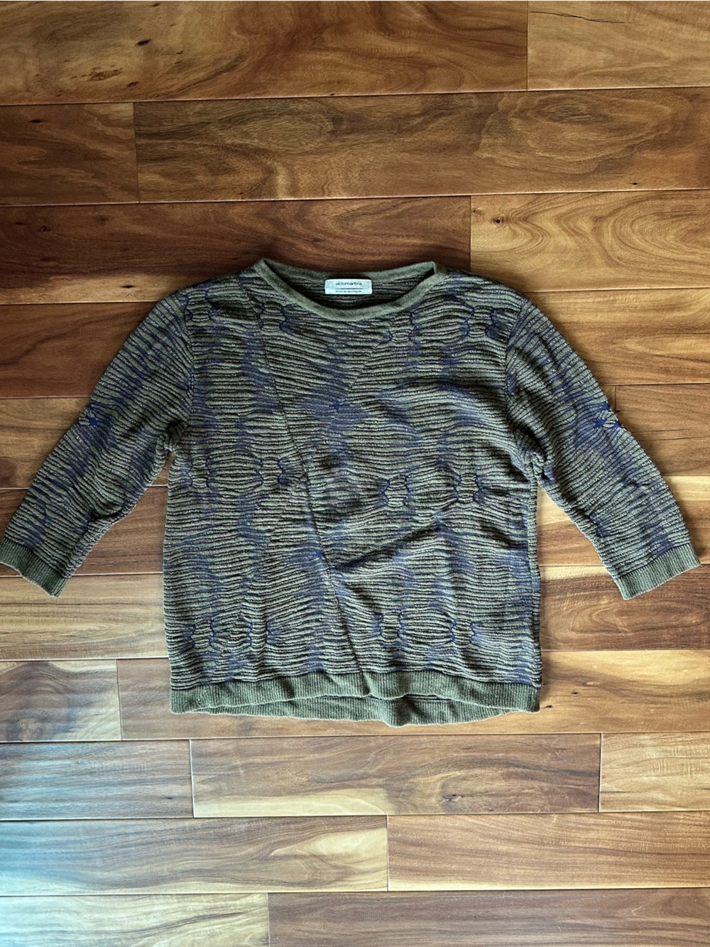 Anthropologie by Aldomartins Olive Green Knit Sweater size 10